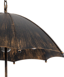 GLOBOSTAR® UMBRELLA 01406 Vintage Κρεμαστό Φωτιστικό Οροφής με Ντουί 5 x E27 AC 220-240V IP20 - Χάλκινο - Μ60 x Π60 x Y65cm 20 01406 8