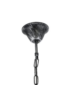 GLOBOSTAR® UMBRELLA 01407 Vintage Κρεμαστό Φωτιστικό Οροφής με Ντουί 5 x E27 AC 220-240V IP20 - Ασημί - Μ60 x Π60 x Y65cm 22 01407 11