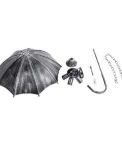 GLOBOSTAR® UMBRELLA 01407 Vintage Κρεμαστό Φωτιστικό Οροφής με Ντουί 5 x E27 AC 220-240V IP20 - Ασημί - Μ60 x Π60 x Y65cm 23 01407 12