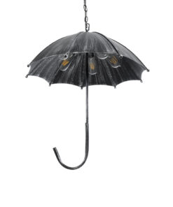 GLOBOSTAR® UMBRELLA 01407 Vintage Κρεμαστό Φωτιστικό Οροφής με Ντουί 5 x E27 AC 220-240V IP20 - Ασημί - Μ60 x Π60 x Y65cm 17 01407 6