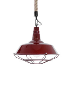 GLOBOSTAR® CRANE 01410 Vintage Κρεμαστό Φωτιστικό Οροφής με Ντουί 1 x E27 AC 220-240V IP20 - Μπορντό & Μπεζ - Μ36 x Π36 x Υ31cm 15 01410 5