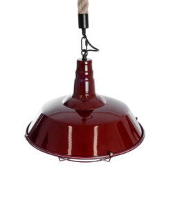 GLOBOSTAR® CRANE 01410 Vintage Κρεμαστό Φωτιστικό Οροφής με Ντουί 1 x E27 AC 220-240V IP20 - Μπορντό & Μπεζ - Μ36 x Π36 x Υ31cm 17 01410 7