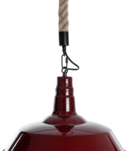 GLOBOSTAR® CRANE 01410 Vintage Κρεμαστό Φωτιστικό Οροφής με Ντουί 1 x E27 AC 220-240V IP20 - Μπορντό & Μπεζ - Μ36 x Π36 x Υ31cm 18 01410 8