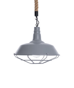 GLOBOSTAR® CRANE 01411 Vintage Κρεμαστό Φωτιστικό Οροφής με Ντουί 1 x E27 AC 220-240V IP20 - Γκρι, Λευκό & Μπεζ - Μ36 x Π36 x Y31cm 15 01411 5