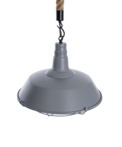 GLOBOSTAR® CRANE 01411 Vintage Κρεμαστό Φωτιστικό Οροφής με Ντουί 1 x E27 AC 220-240V IP20 - Γκρι, Λευκό & Μπεζ - Μ36 x Π36 x Y31cm 17 01411 7