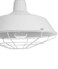 GLOBOSTAR® PUPPET 01412 Vintage Κρεμαστό Φωτιστικό Οροφής με Ντουί 1 x E27 AC 220-240V IP20 - Λευκό & Μπεζ - Μ36 x Π36 x Y31cm 19 01412 9