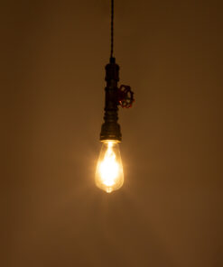 Alternative view of GLOBOSTAR® SPIGOT 01413 Vintage Κρεμαστό Φωτιστικό Οροφής με Ντουί 1 x E27 AC 220-240V IP20 - Χάλκινο & Κόκκινο - Μ5 x Π5 x Y20cm