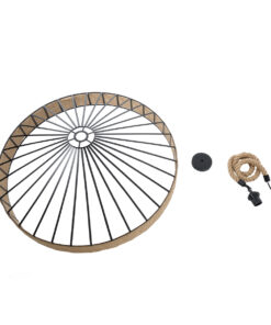 GLOBOSTAR® SAHARA 01416 Boho Κρεμαστό Φωτιστικό Οροφής με Ντουί 1 x E27 AC 220-240V IP20 - Μπεζ & Μαύρο - Μ80 x Π80 x Y25cm 19 01416 10