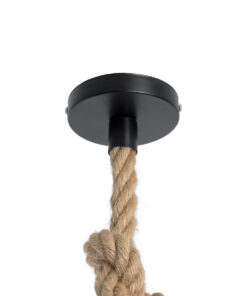 GLOBOSTAR® SAHARA 01416 Boho Κρεμαστό Φωτιστικό Οροφής με Ντουί 1 x E27 AC 220-240V IP20 - Μπεζ & Μαύρο - Μ80 x Π80 x Y25cm 18 01416 9