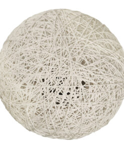 GloboStar® OCEANA 01417 Μοντέρνο Επιτραπέζιο Φωτιστικό Πορτατίφ Μονόφωτο 1 x E27 IP20 Λευκό Ρατάν με Μπεζ Ξύλο - M20 x Π20 x Υ22cm 9 01417 4