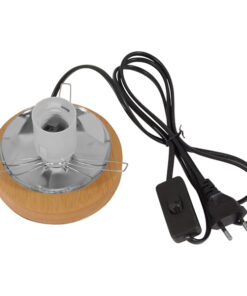 GloboStar® OCEANA 01417 Μοντέρνο Επιτραπέζιο Φωτιστικό Πορτατίφ Μονόφωτο 1 x E27 IP20 Λευκό Ρατάν με Μπεζ Ξύλο - M20 x Π20 x Υ22cm 11 01417 6