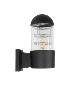 GLOBOSTAR® NEWI 01419 Μοντέρνο Φωτιστικό Τοίχου - Απλίκα με Ντουί 1 x E27 AC 220-240V IP20 - Μαύρο - Μ11 x Π17 x Υ23cm 11 01419 3