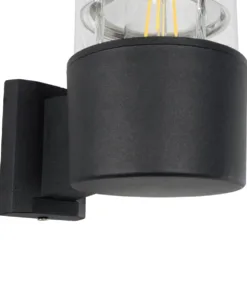 GLOBOSTAR® NEWI 01419 Μοντέρνο Φωτιστικό Τοίχου - Απλίκα με Ντουί 1 x E27 AC 220-240V IP20 - Μαύρο - Μ11 x Π17 x Υ23cm 15 01419 7