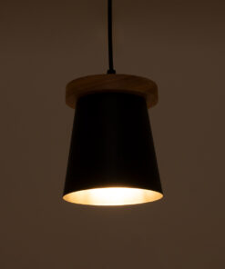 Alternative view of GLOBOSTAR® LANA 01424 Μοντέρνο Κρεμαστό Φωτιστικό Οροφής με Ντουί 1 x E27 AC 220-240V IP20 - Μαύρο & Καφέ - Μ13 x Π13 x Y17cm