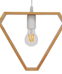 Alternative view of GLOBOSTAR® ELISE 01430 Μοντέρνο Κρεμαστό Φωτιστικό Οροφής με Ντουί 1 x E27 AC 220-240V IP20 - Μπεζ & Λευκό - Μ29 x Π8 x Υ28cm