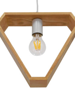 GLOBOSTAR® ELISE 01430 Μοντέρνο Κρεμαστό Φωτιστικό Οροφής με Ντουί 1 x E27 AC 220-240V IP20 - Μπεζ & Λευκό - Μ29 x Π8 x Υ28cm 14 01430 5