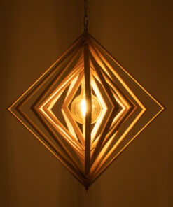 Alternative view of GLOBOSTAR® OCTAVE 01431 Μοντέρνο Κρεμαστό Φωτιστικό Οροφής με Ντουί 1 x E27 AC 220-240V IP20 - Μπεζ - Μ64 x Π64 x Y66cm