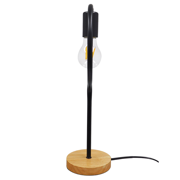 GloboStar® HONOR ROUND 01434 Μοντέρνο Επιτραπέζιο Φωτιστικό Πορτατίφ Μονόφωτο 1 x E27 IP20 Μαύρο Μέταλλο με Μπεζ Ξύλο - M20 x Π20 x Υ42cm 6 GloboStar® HONOR ROUND 01434 Μοντέρνο Επιτραπέζιο Φωτιστικό Πορτατίφ Μονόφωτο 1 x E27 IP20 Μαύρο Μέταλλο με Μπεζ Ξύλο - M20 x Π20 x Υ42cm - Image 4
