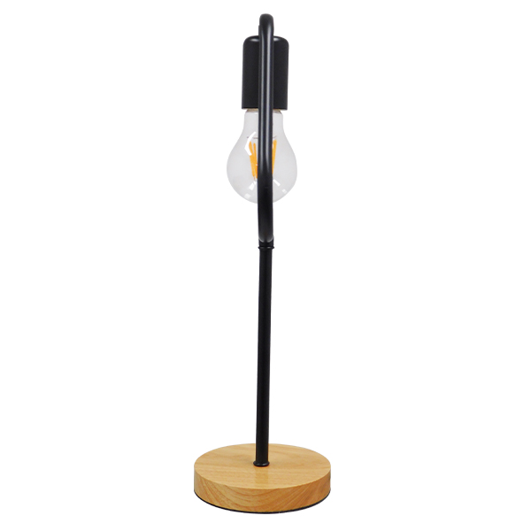 GloboStar® HONOR TRIANGLE 01436 Μοντέρνο Επιτραπέζιο Φωτιστικό Πορτατίφ Μονόφωτο 1 x E27 IP20 Μαύρο Μέταλλο με Μπεζ Ξύλο - Μ20 x Π20 x Υ40cm 6 GloboStar® HONOR TRIANGLE 01436 Μοντέρνο Επιτραπέζιο Φωτιστικό Πορτατίφ Μονόφωτο 1 x E27 IP20 Μαύρο Μέταλλο με Μπεζ Ξύλο - Μ20 x Π20 x Υ40cm - Image 4