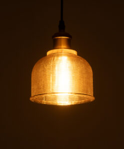 Alternative view of GLOBOSTAR® SEGRETO 01448 Vintage Κρεμαστό Φωτιστικό Οροφής με Ντουί 1 x E27 AC 220-240V IP20 - Διάφανο & Χρυσό - Μ14 x Π14 x Υ18cm