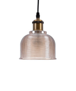 GLOBOSTAR® SEGRETO 01448 Vintage Κρεμαστό Φωτιστικό Οροφής με Ντουί 1 x E27 AC 220-240V IP20 - Διάφανο & Χρυσό - Μ14 x Π14 x Υ18cm 13 01448 4