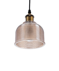 GLOBOSTAR® SEGRETO 01448 Vintage Κρεμαστό Φωτιστικό Οροφής με Ντουί 1 x E27 AC 220-240V IP20 - Διάφανο & Χρυσό - Μ14 x Π14 x Υ18cm 14 01448 5