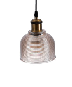 GLOBOSTAR® SEGRETO 01448 Vintage Κρεμαστό Φωτιστικό Οροφής με Ντουί 1 x E27 AC 220-240V IP20 - Διάφανο & Χρυσό - Μ14 x Π14 x Υ18cm 15 01448 6