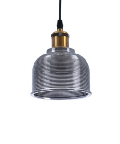 GloboStar® GLOBOSTAR® SEGRETO 01449 Vintage Κρεμαστό Φωτιστικό Οροφής με Ντουί 1 x E27 AC 220-240V IP20 - Γκρι & Χρυσό - Μ14 x Π14 x Υ18cm