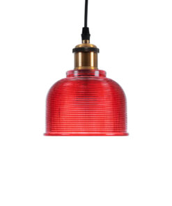 GLOBOSTAR® SEGRETO 01450 Vintage Κρεμαστό Φωτιστικό Οροφής με Ντουί 1 x E27 AC 220-240V IP20 - Κόκκινο & Χρυσό - Μ14 x Π14 x Υ18cm 13 01450 4