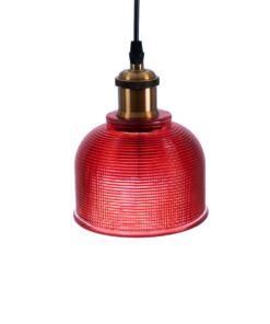 GLOBOSTAR® SEGRETO 01450 Vintage Κρεμαστό Φωτιστικό Οροφής με Ντουί 1 x E27 AC 220-240V IP20 - Κόκκινο & Χρυσό - Μ14 x Π14 x Υ18cm 15 01450 6