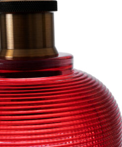 GLOBOSTAR® SEGRETO 01450 Vintage Κρεμαστό Φωτιστικό Οροφής με Ντουί 1 x E27 AC 220-240V IP20 - Κόκκινο & Χρυσό - Μ14 x Π14 x Υ18cm 16 01450 7