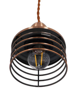 GLOBOSTAR® MANHATTAN 01453 Μοντέρνο Κρεμαστό Φωτιστικό Οροφής με Ντουί 1 x E27 AC 220-240V IP20 - Χάλκινο - Μ11 x Π11 x Υ14cm 13 01453 05