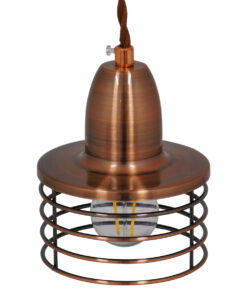 GLOBOSTAR® MANHATTAN 01453 Μοντέρνο Κρεμαστό Φωτιστικό Οροφής με Ντουί 1 x E27 AC 220-240V IP20 - Χάλκινο - Μ11 x Π11 x Υ14cm 14 01453 06