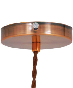 GLOBOSTAR® MANHATTAN 01453 Μοντέρνο Κρεμαστό Φωτιστικό Οροφής με Ντουί 1 x E27 AC 220-240V IP20 - Χάλκινο - Μ11 x Π11 x Υ14cm 15 01453 07