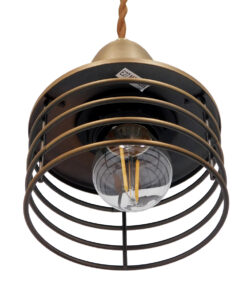 GLOBOSTAR® MANHATTAN 01454 Μοντέρνο Κρεμαστό Φωτιστικό Οροφής με Ντουί 1 x E27 AC 220-240V IP20 - Μπρούτζινο - Μ11 x Π11 x Υ14cm 15 01454 5