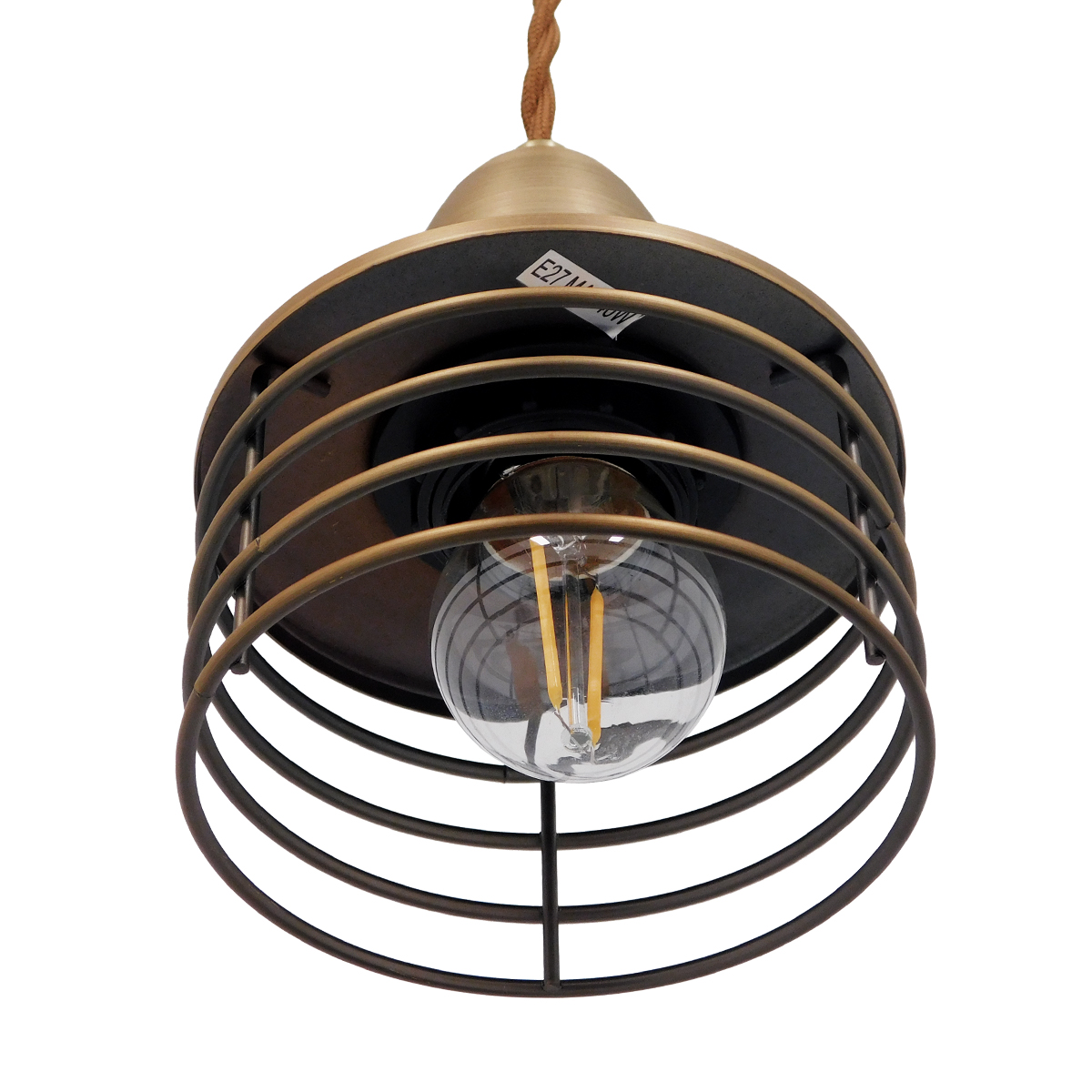 GLOBOSTAR® MANHATTAN 01454 Μοντέρνο Κρεμαστό Φωτιστικό Οροφής με Ντουί 1 x E27 AC 220-240V IP20 - Μπρούτζινο - Μ11 x Π11 x Υ14cm 7 GLOBOSTAR® MANHATTAN 01454 Μοντέρνο Κρεμαστό Φωτιστικό Οροφής με Ντουί 1 x E27 AC 220-240V IP20 - Μπρούτζινο - Μ11 x Π11 x Υ14cm - Image 5