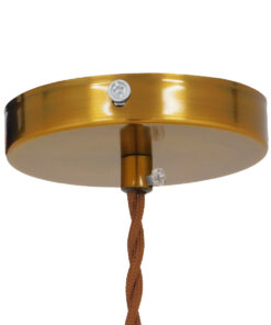 GLOBOSTAR® MANHATTAN 01454 Μοντέρνο Κρεμαστό Φωτιστικό Οροφής με Ντουί 1 x E27 AC 220-240V IP20 - Μπρούτζινο - Μ11 x Π11 x Υ14cm 17 01454 7