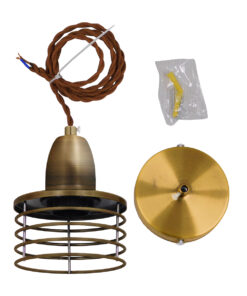 GLOBOSTAR® MANHATTAN 01454 Μοντέρνο Κρεμαστό Φωτιστικό Οροφής με Ντουί 1 x E27 AC 220-240V IP20 - Μπρούτζινο - Μ11 x Π11 x Υ14cm 18 01454 8