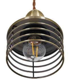 GLOBOSTAR® MANHATTAN 01455 Μοντέρνο Κρεμαστό Φωτιστικό Οροφής με Ντουί 1 x E27 AC 220-240V IP20 - Μπρούτζινο - Μ11 x Π11 x Υ14cm 15 01455 5