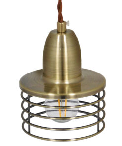 GLOBOSTAR® MANHATTAN 01455 Μοντέρνο Κρεμαστό Φωτιστικό Οροφής με Ντουί 1 x E27 AC 220-240V IP20 - Μπρούτζινο - Μ11 x Π11 x Υ14cm 16 01455 6