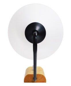 GloboStar® ALESSIA 01457 Μοντέρνο Επιτοίχιο Φωτιστικό Απλίκα Μονόφωτο 1 x E27 IP20 Μαύρο Μέταλλο, Λευκό Γυαλί με Μπεζ Ξύλο - Μ18 x Π26 x Υ29cm 12 01457 4