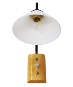 GloboStar® ALESSIA 01457 Μοντέρνο Επιτοίχιο Φωτιστικό Απλίκα Μονόφωτο 1 x E27 IP20 Μαύρο Μέταλλο, Λευκό Γυαλί με Μπεζ Ξύλο - Μ18 x Π26 x Υ29cm 13 01457 5