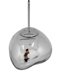 GLOBOSTAR® DIXAR 01460 Μοντέρνο Κρεμαστό Φωτιστικό Οροφής με Ντουί 1 x E27 AC 220-240V IP20 - Νίκελ Φιμέ - Μ28 x Π28 x Υ40cm 10 01460 4