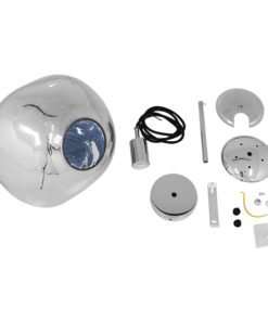 GLOBOSTAR® DIXAR 01460 Μοντέρνο Κρεμαστό Φωτιστικό Οροφής με Ντουί 1 x E27 AC 220-240V IP20 - Νίκελ Φιμέ - Μ28 x Π28 x Υ40cm 13 01460 7