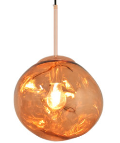 GloboStar® GLOBOSTAR® DIXAR 01461 Μοντέρνο Κρεμαστό Φωτιστικό Οροφής με Ντουί 1 x E27 AC 220-240V IP20 - Χάλκινο Φιμέ - Μ28 x Π28 x Υ40cm