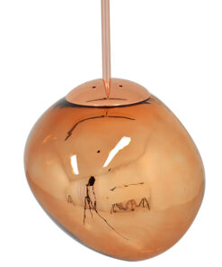 GLOBOSTAR® DIXAR 01461 Μοντέρνο Κρεμαστό Φωτιστικό Οροφής με Ντουί 1 x E27 AC 220-240V IP20 - Χάλκινο Φιμέ - Μ28 x Π28 x Υ40cm 10 01461 4