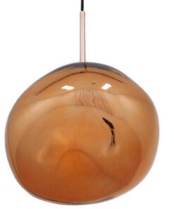 GLOBOSTAR® DIXAR 01461 Μοντέρνο Κρεμαστό Φωτιστικό Οροφής με Ντουί 1 x E27 AC 220-240V IP20 - Χάλκινο Φιμέ - Μ28 x Π28 x Υ40cm 11 01461 5