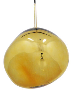 GLOBOSTAR® DIXAR 01462 Μοντέρνο Κρεμαστό Φωτιστικό Οροφής με Ντουί 1 x E27 AC 220-240V IP20 - Χρυσό Φιμέ - Μ28 x Π28 x Υ40cm 10 01462 5