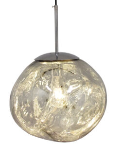 GloboStar® GLOBOSTAR® DIXAR 01464 Μοντέρνο Κρεμαστό Φωτιστικό Οροφής με Ντουί 1 x E27 AC 220-240V IP20 - Γκρι & Ασημί - Μ36 x Π36 x Υ45cm