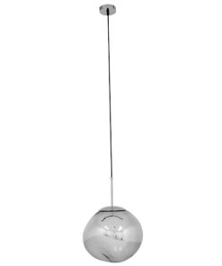 Alternative view of GLOBOSTAR® DIXAR 01464 Μοντέρνο Κρεμαστό Φωτιστικό Οροφής με Ντουί 1 x E27 AC 220-240V IP20 - Γκρι & Ασημί - Μ36 x Π36 x Υ45cm